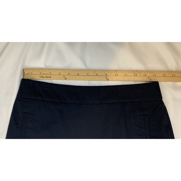 Banana Republic A-Line Skirt Women's 6 Navy Blue Stretch Back Zip Flat Front - Picture 6 of 12